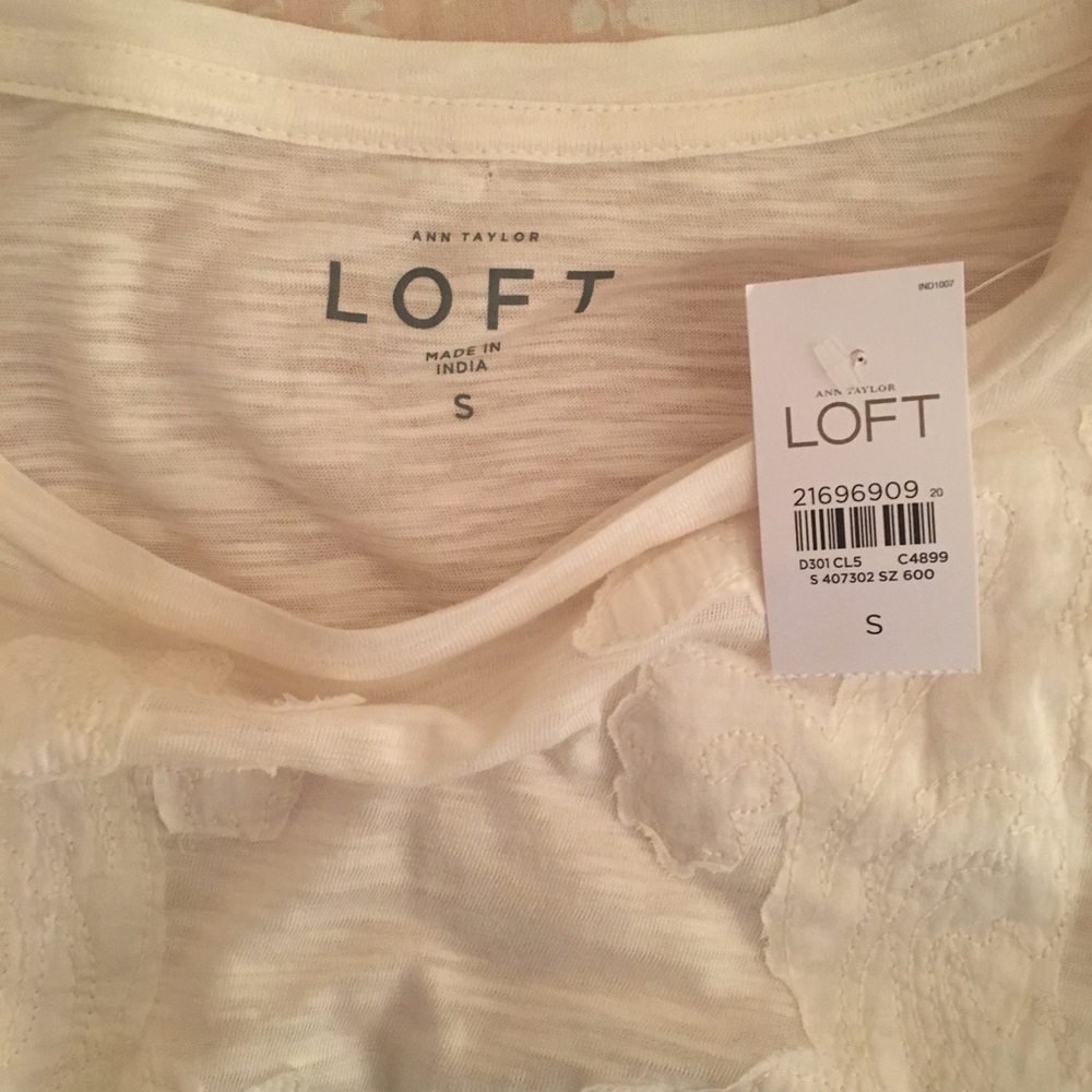 Loft Embroidered Peplum Top - Picture 3 of 4